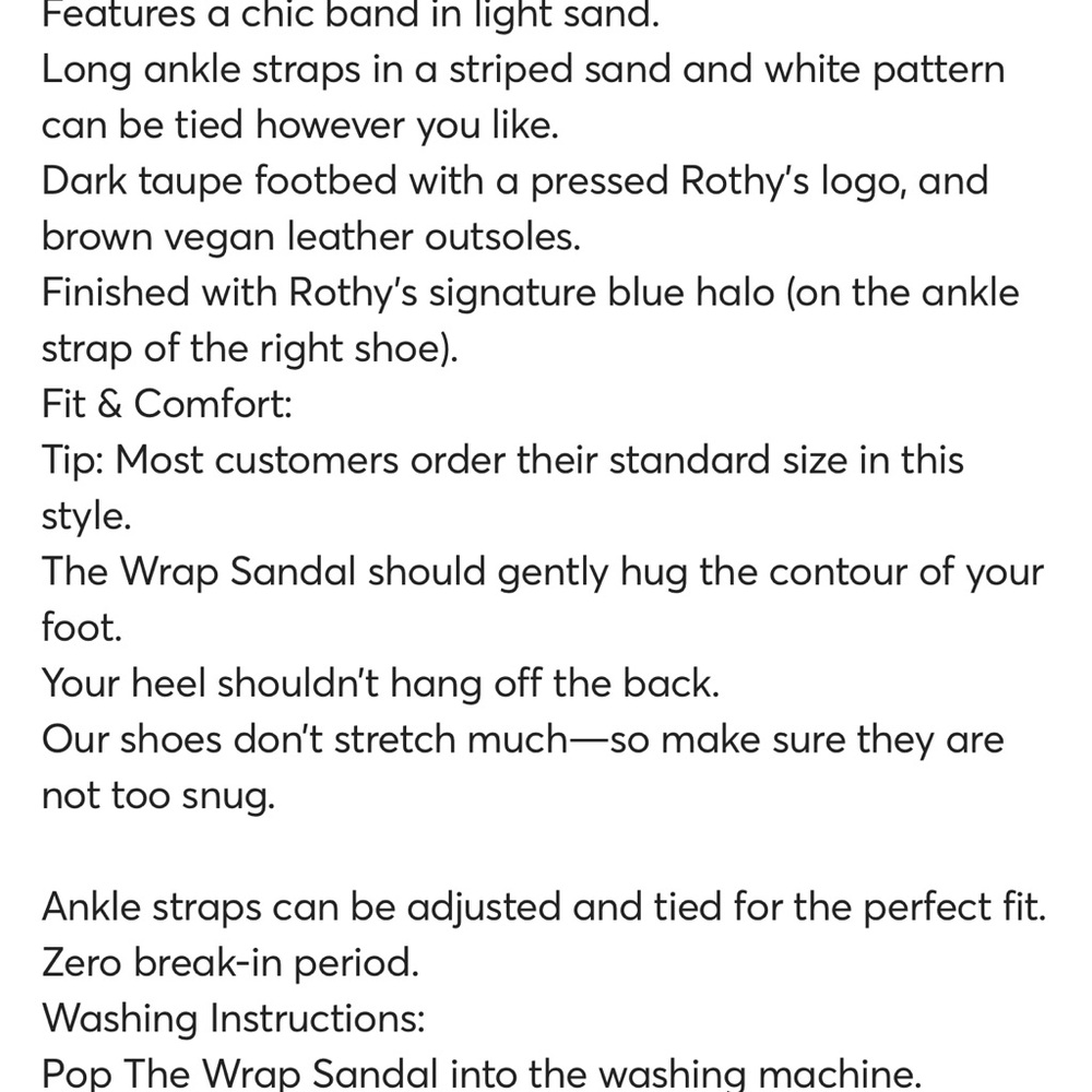 Rothy’s wrap sandals sandcastle women’s size 6.5 EUC - Picture 13 of 13